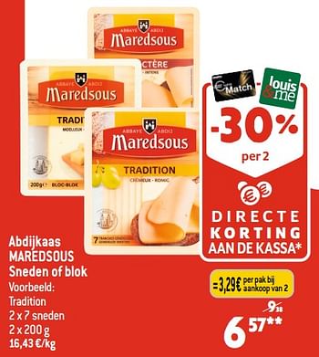 Promoties Abdijkaas maredsous - Maredsous - Geldig van 20/09/2023 tot 26/09/2023 bij Louis Delhaize