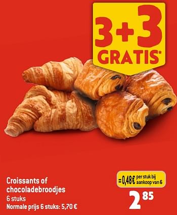 Promoties Croissants of chocoladebroodjes - Huismerk - Louis Delhaize - Geldig van 20/09/2023 tot 26/09/2023 bij Louis Delhaize