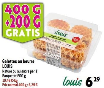 Promotions Galettes au beurre louis - Louis - Valide de 20/09/2023 à 26/09/2023 chez Louis Delhaize