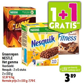 Promoties Graanrepen nestle - Nestlé - Geldig van 20/09/2023 tot 26/09/2023 bij Louis Delhaize