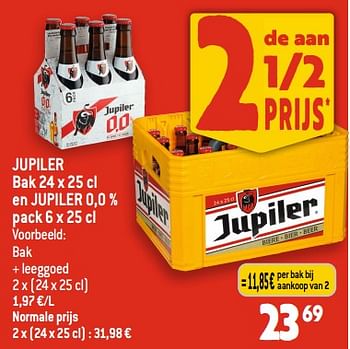 Promoties Jupiler en jupiler 0,0 % - Jupiler - Geldig van 20/09/2023 tot 26/09/2023 bij Louis Delhaize