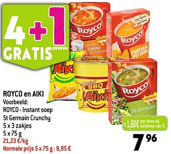 Promoties Royco - instant soep st germain crunchy - Royco - Geldig van 20/09/2023 tot 26/09/2023 bij Louis Delhaize