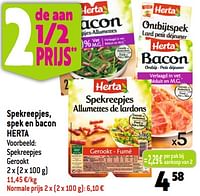Spekreepjes, spek en bacon herta-Herta