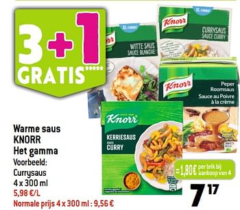 Promoties Warme saus knorr - Knorr - Geldig van 20/09/2023 tot 26/09/2023 bij Louis Delhaize