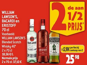 Promoties William lawson’s blended scotch whisky - William Lawson's - Geldig van 20/09/2023 tot 26/09/2023 bij Louis Delhaize