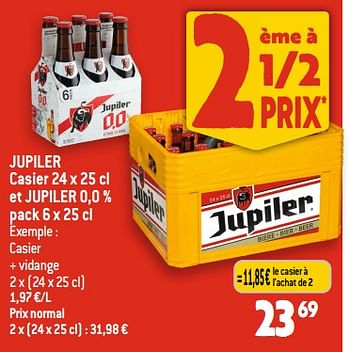 Promotions Jupiler casier et jupiler 0,0 % - Jupiler - Valide de 20/09/2023 à 26/09/2023 chez Louis Delhaize