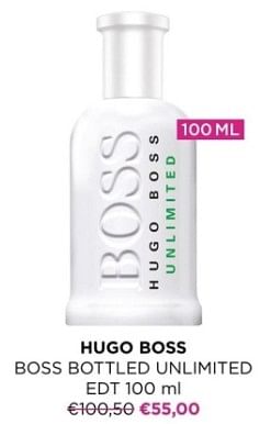 Promoties Hugo boss boss bottled unlimited edt - Hugo Boss - Geldig van 18/09/2023 tot 22/10/2023 bij ICI PARIS XL