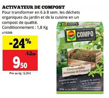 Promotions Activateur de compost - Compo - Valide de 18/09/2023 à 01/10/2023 chez Dema
