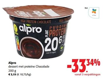 Promoties Alpro dessert met proteïne chocolade - Alpro - Geldig van 20/09/2023 tot 01/10/2023 bij Colruyt