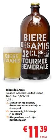 Promoties Bière des amis tournée générale limited edition blond bier - Bière Des Amis - Geldig van 20/09/2023 tot 01/10/2023 bij Colruyt
