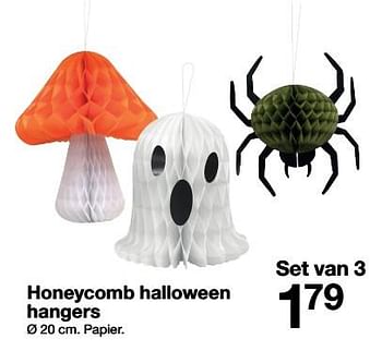 Promoties Honeycomb halloween hangers - Huismerk - Zeeman  - Geldig van 23/09/2023 tot 29/09/2023 bij Zeeman