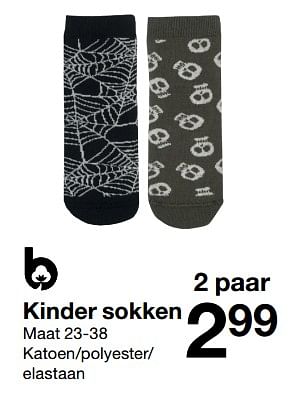 Promotions Kinder sokken - Produit maison - Zeeman  - Valide de 23/09/2023 à 29/09/2023 chez Zeeman