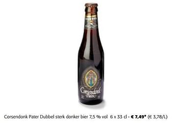 Promoties Corsendonk pater dubbel sterk donker bier - Corsendonk - Geldig van 20/09/2023 tot 01/10/2023 bij Colruyt