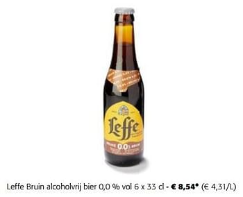 Promoties Leffe bruin alcoholvrij bier - Leffe - Geldig van 20/09/2023 tot 01/10/2023 bij Colruyt