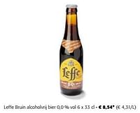 Leffe bruin alcoholvrij bier-Leffe