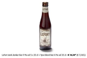 Promoties Lefort sterk donker bier + ypra blond bier - Huismerk - Colruyt - Geldig van 20/09/2023 tot 01/10/2023 bij Colruyt
