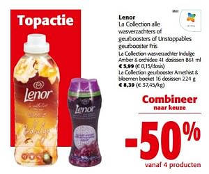 Lenor la collection alle wasverzachters of geurboosters of unstoppables geurbooster fris