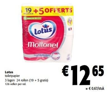 Promoties Lotus toiletpapier - Lotus Nalys - Geldig van 20/09/2023 tot 01/10/2023 bij Colruyt