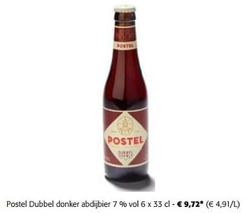 Promoties Postel dubbel donker abdijbier - Postel - Geldig van 20/09/2023 tot 01/10/2023 bij Colruyt