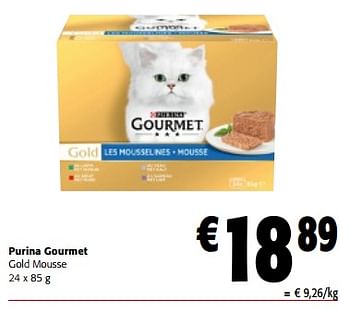 Promoties Purina gourmet gold mousse - Purina - Geldig van 20/09/2023 tot 01/10/2023 bij Colruyt