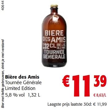 Promoties Bière des amis tournée générale limited edition - Bière Des Amis - Geldig van 20/09/2023 tot 01/10/2023 bij Colruyt