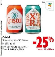 Promoties Cristal 5 % vol of xtra - Cristal - Geldig van 20/09/2023 tot 01/10/2023 bij Colruyt