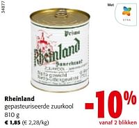 Rheinland gepasteuriseerde zuurkool-Rheinland