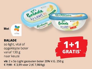 Promoties Balade so light gezouten boter - Balade - Geldig van 21/09/2023 tot 04/10/2023 bij Spar (Colruytgroup)