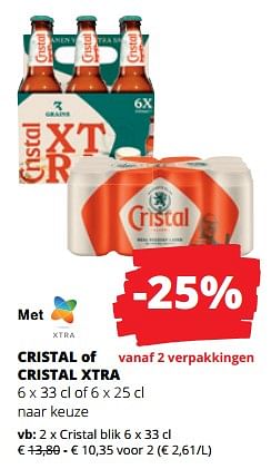 Promoties Cristal blik - Cristal - Geldig van 21/09/2023 tot 04/10/2023 bij Spar (Colruytgroup)
