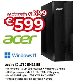 Promoties Acer aspire xc-1780 i5422 be - Acer - Geldig van 20/08/2023 tot 30/09/2023 bij Exellent
