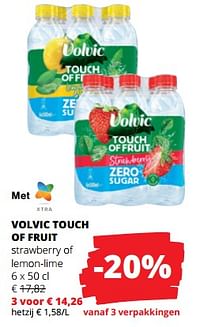 Volvic touch of fruit strawberry of lemon-lime-Volvic