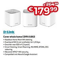 Promoties D-link cover whole home covr-x1863 - D-Link - Geldig van 20/08/2023 tot 30/09/2023 bij Exellent