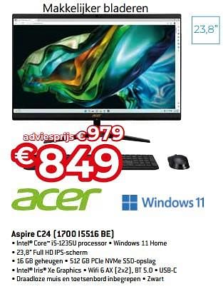 Promotions Acer aspire c24 1700 i5516 be - Acer - Valide de 20/08/2023 à 30/09/2023 chez Exellent