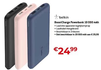 Promoties Belkin boostcharge powerbank - BELKIN - Geldig van 20/08/2023 tot 30/09/2023 bij Exellent