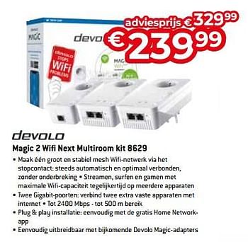 Promoties Devolo magic 2 wifinext multiroom kit 8629 - Devolo - Geldig van 20/08/2023 tot 30/09/2023 bij Exellent
