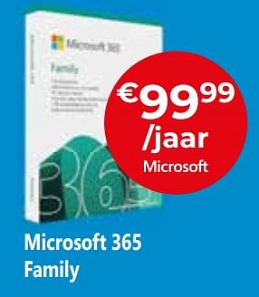 Promoties Microsoft 365 family - Microsoft - Geldig van 20/08/2023 tot 30/09/2023 bij Exellent