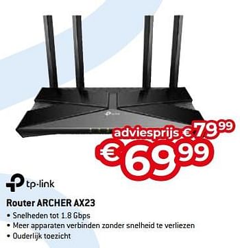 Promoties Tp-link router archer ax23 - TP-LINK - Geldig van 20/08/2023 tot 30/09/2023 bij Exellent