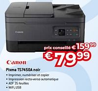 Promotions Canon pixma ts7450a noir - Canon - Valide de 20/08/2023 à 30/09/2023 chez Exellent