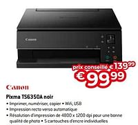 Promotions Canon pixma ts6350a noir - Canon - Valide de 20/08/2023 à 30/09/2023 chez Exellent