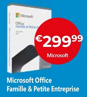 Microsoft office famille + petite entreprise