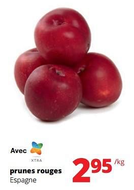 Promotions Prunes rouges - Produit Maison - Spar Retail - Valide de 21/09/2023 à 04/10/2023 chez Spar (Colruytgroup)