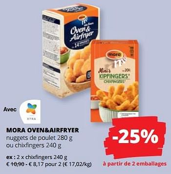 Promoties Mora oven+airfryer chixfingers - Mora - Geldig van 21/09/2023 tot 04/10/2023 bij Spar (Colruytgroup)