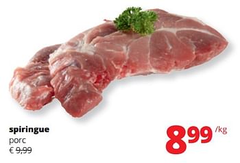 Promoties Spiringue porc - Huismerk - Spar Retail - Geldig van 21/09/2023 tot 04/10/2023 bij Spar (Colruytgroup)
