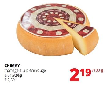 Promotions Chimay fromage à la bière rouge - Chimay - Valide de 21/09/2023 à 04/10/2023 chez Spar (Colruytgroup)