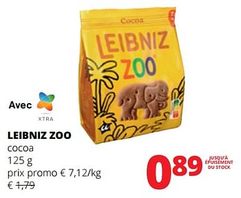 Promotions Leibniz zoo cocoa - Leibniz - Valide de 21/09/2023 à 04/10/2023 chez Spar (Colruytgroup)
