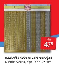 Peeloff stickers kerstrandjes-Huismerk - Boekenvoordeel