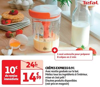 Tefal Crêpes express - En promotion chez Auchan Ronq