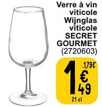 Verre à vin viticole wijnglas viticole secret gourmet-Secret de Gourmet