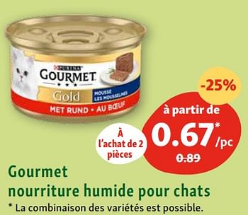 Promotions Gourmet nourriture humide pour chats - Purina - Valide de 25/09/2023 à 30/09/2023 chez Maxi Zoo