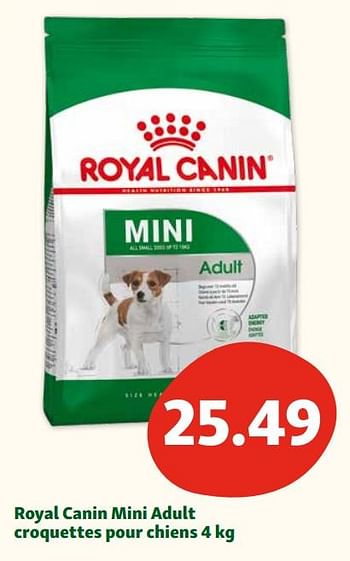 Promotions Royal canin mini adult croquettes pour chiens - Royal Canin - Valide de 25/09/2023 à 30/09/2023 chez Maxi Zoo